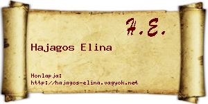Hajagos Elina névjegykártya
